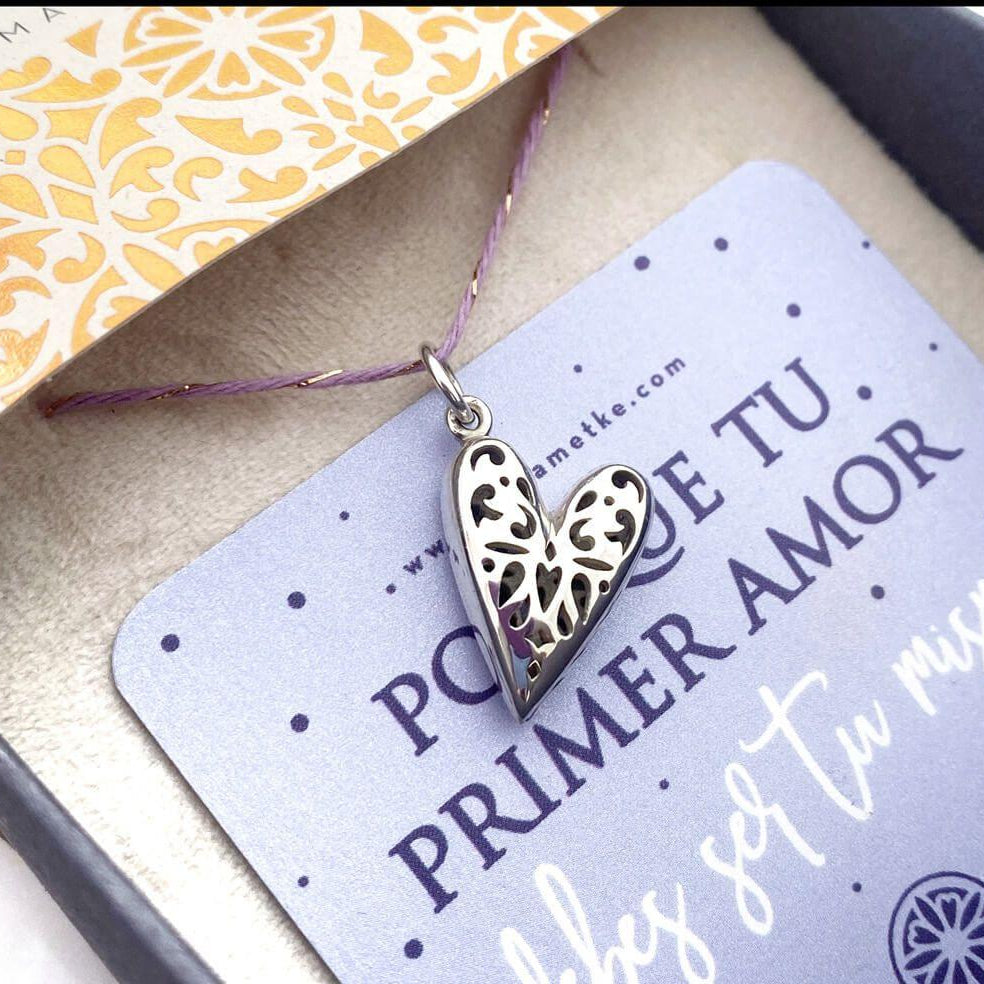 Charm Corazón Inflado Close up