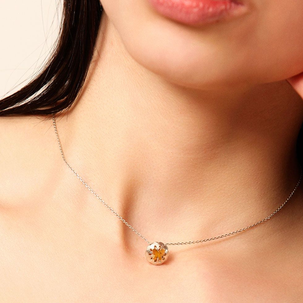 Collar Mini Dije Mariposa en Flor