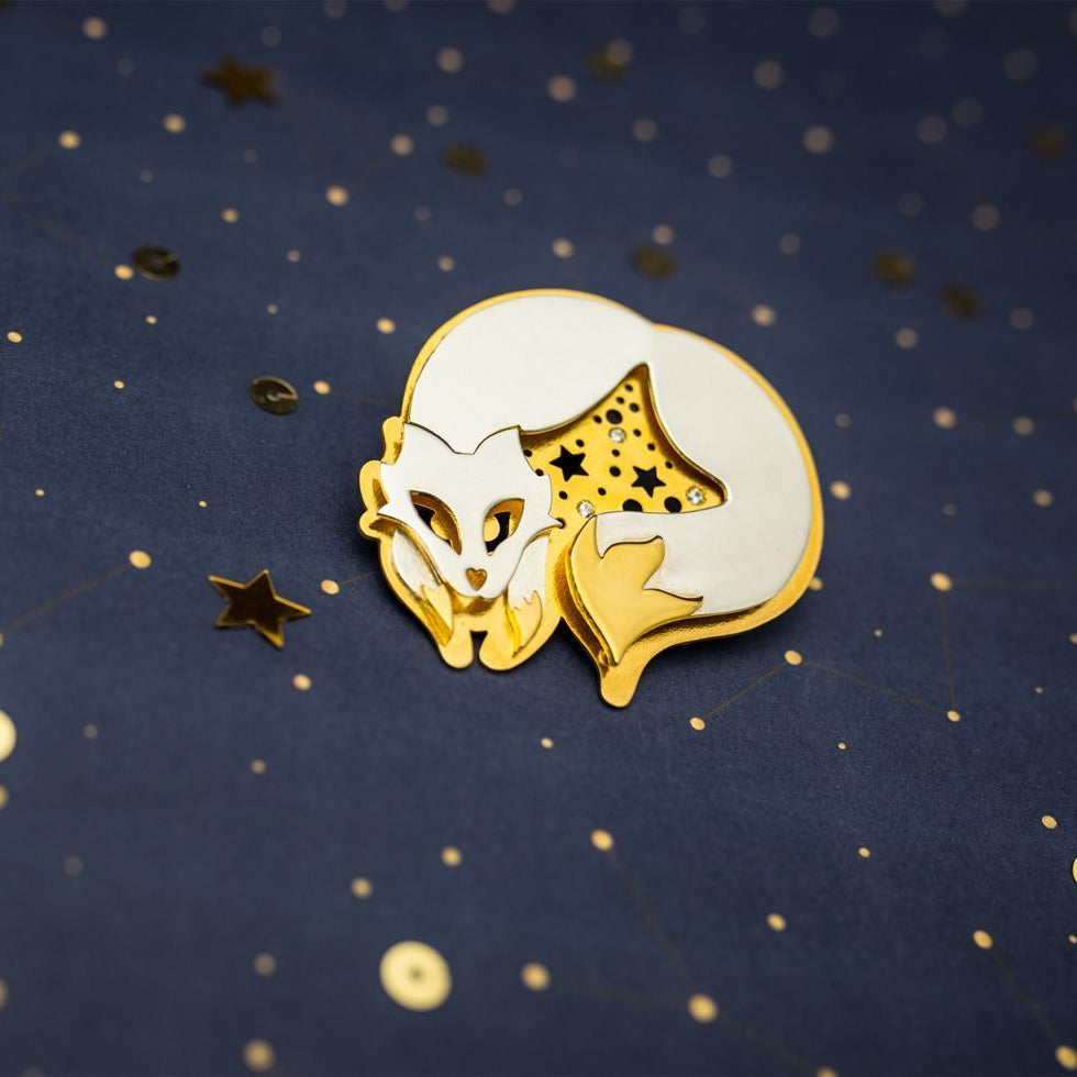 Broche Zorro Bajo las Estrellas