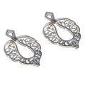 Maxi Aretes Patrón Mandala Plata Brillante