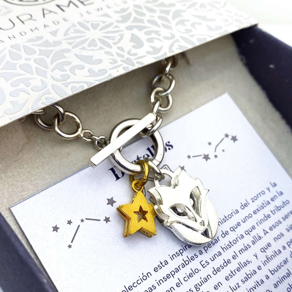 Set Pulsera Zorro y la Estrella en empaque