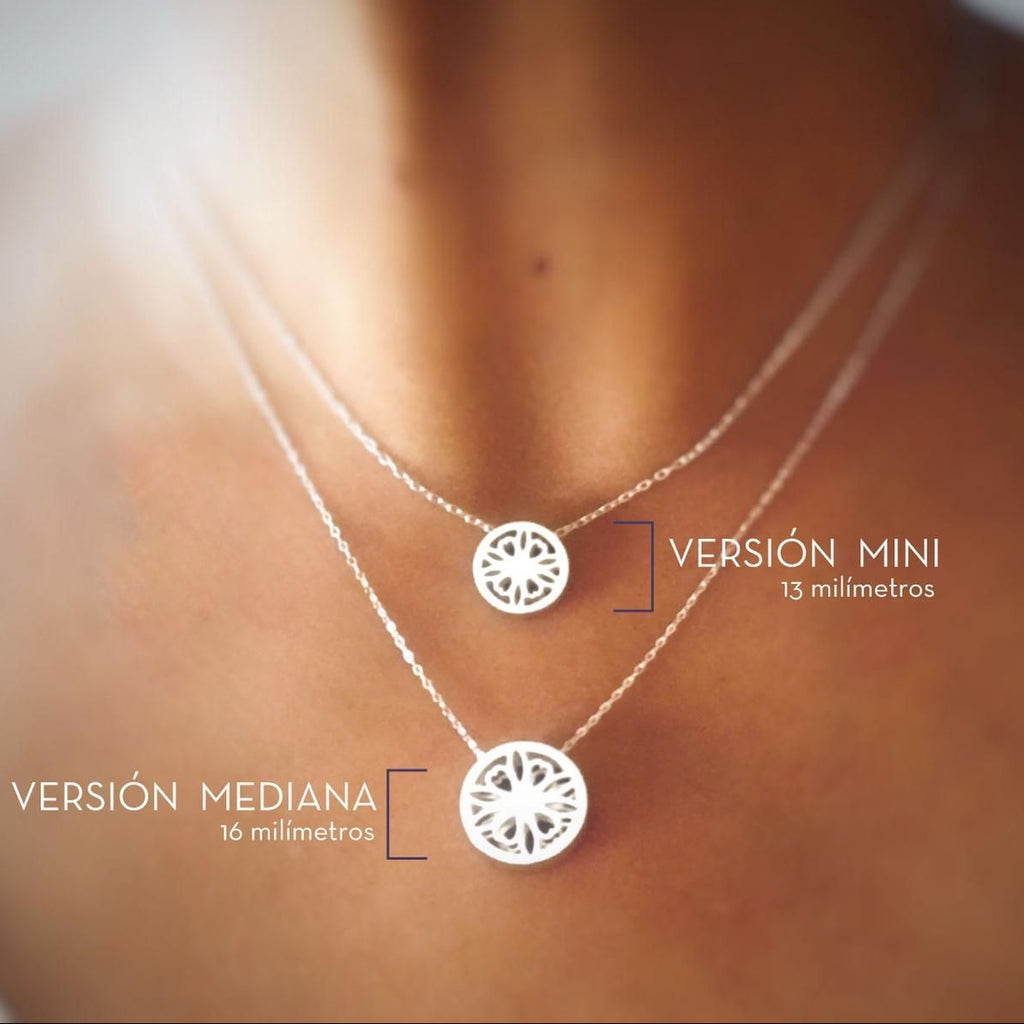 Escala cuerpo humano Collar Mandala Mediano y Mini